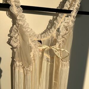 Cupid Cream Lace Fringe Lingerie Top